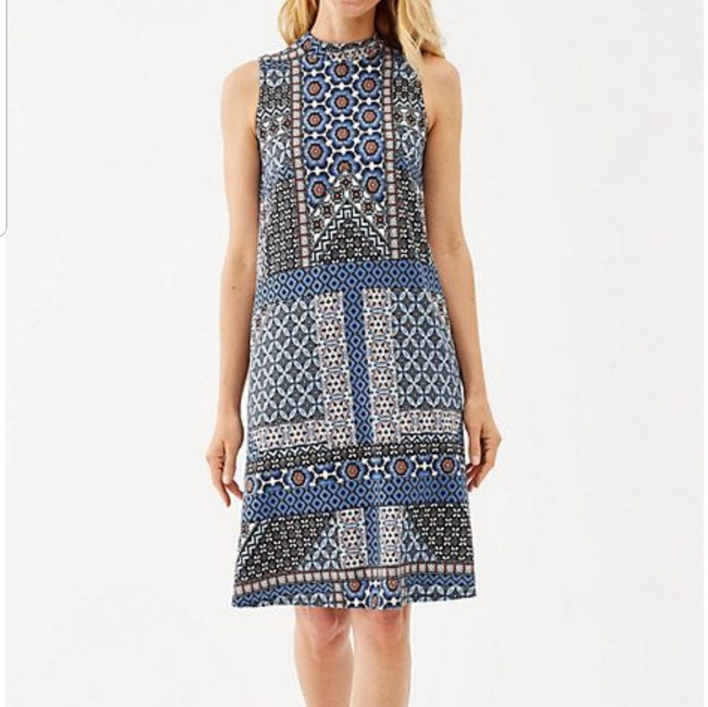 J.jill sleeveless mockneck knit dress